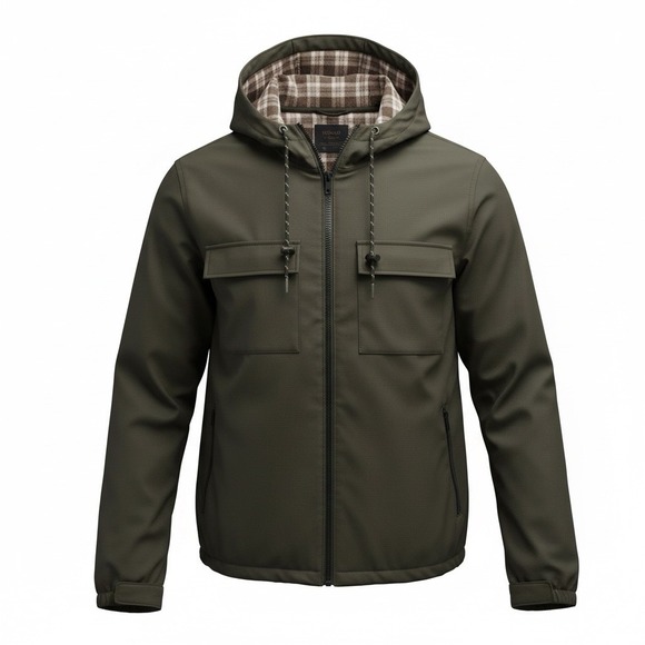 NOMAD by CRAFTFLOW Other - NOMAD by CRAFTFLOW Black Plaid Lined Hooded Jacket Style E THEO MN XL